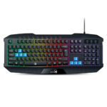 کیبورد گیمینگ جنیوس مدل GENIUS SCORPION K215 سوئیچ ممبران, FULL-SIZE