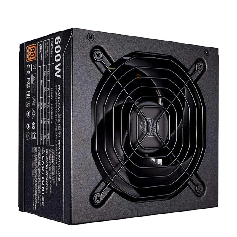 منبع تغذیه کامپیوتر کولرمستر مدل COOLER MASTER MWE BRONZE 600-V2