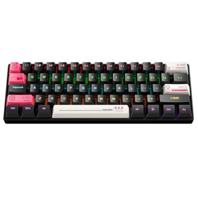 کیبورد گیمینگ اونیکوما مدل ONIKUMA G55 RGB, مکانیکال سوئیچ قهوه ای, TENKEYLESS