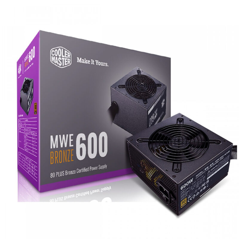 منبع تغذیه کامپیوتر کولرمستر مدل COOLER MASTER MWE BRONZE 600-V2