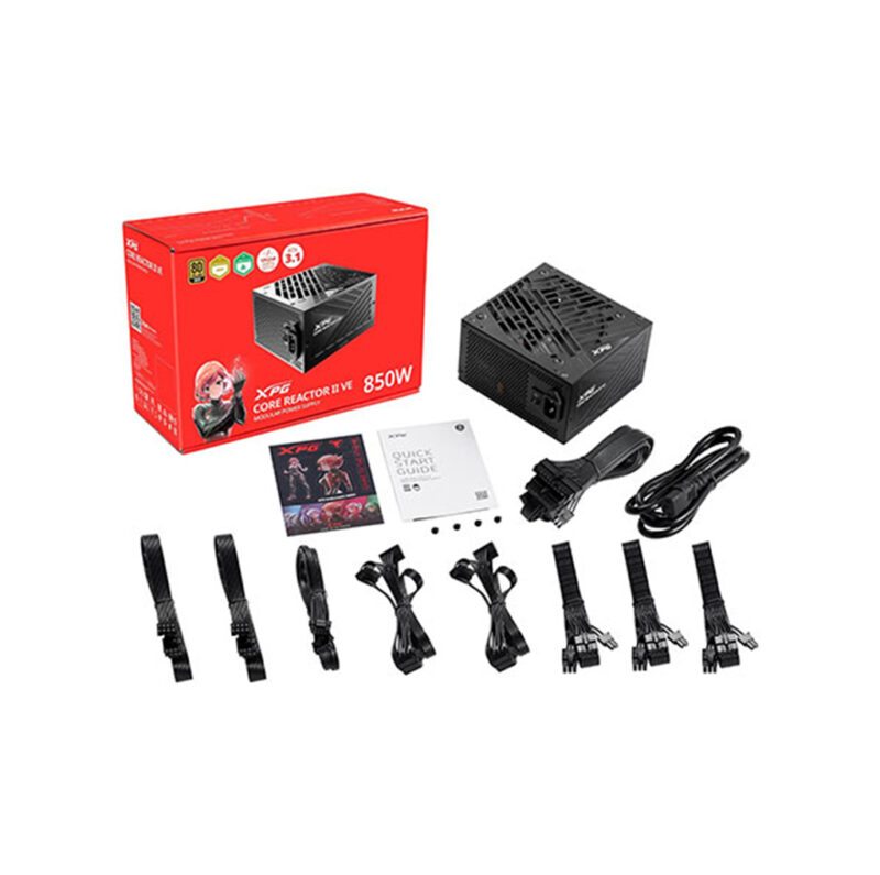 پاور کامپیوتر گیمینگ ای دیتا ایکس پی جی 850 وات مدل POWER ADATA XPG GAMING CORE REACTOR II VE 850W