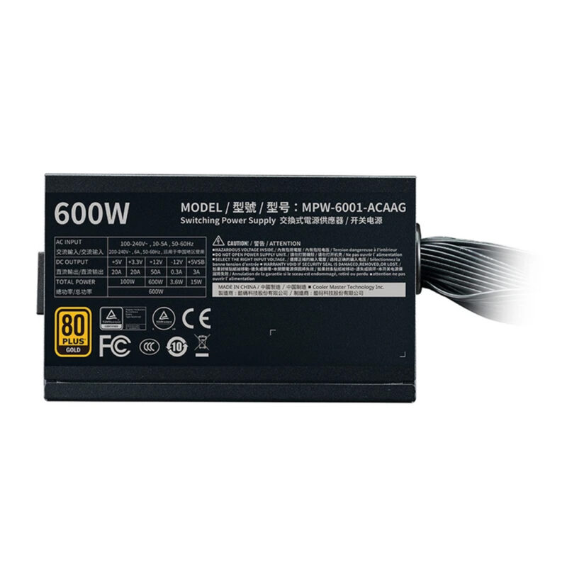 منبع تغذیه کامپیوتر کولر مستر مدل COOLER MASTER G600 GOLD