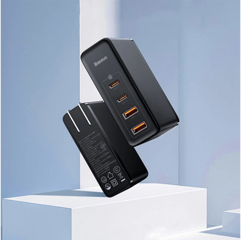 شارژر دیواری بیسوس مدل BASEUS GAN2 PRO 100W به همراه کابل تبدیل USB-C