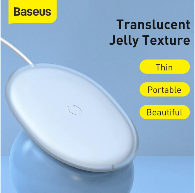 شارژر بی سیم بیسوس مدل BASEUS JELLY WIRELESS CHARGER 15W
