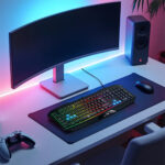 کیبورد گیمینگ جنیوس مدل GENIUS SCORPION K215 سوئیچ ممبران, FULL-SIZE