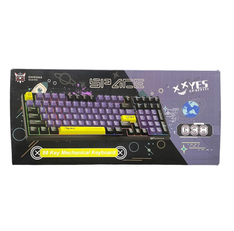 کیبورد گیمینگ اونیکوما مدل ONIKUMA G38, سوئیچ مکانیکال قهوه ای, TENKEYLESS