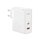 شارژر دیواری 100 وات بیسوس مدل BASEUS GAN5 PRO FAST CHARGER C+U 100W EU