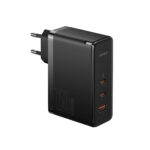 شارژر دیواری 160 وات بیسوس مدل BASEUS GAN5 PRO DIGITAL FAST CHARGER 2C+U 160E EU