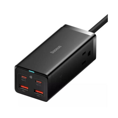 شارژر رومیزی 100 وات بیسوس مدل BASEUS GAN3 PRO DESKTOP POWERSTRIP AC+2U+2C 100W