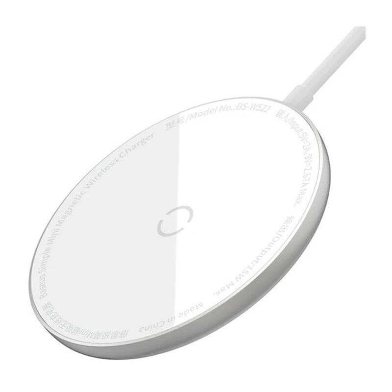شارژر بی سیم بیسوس مدل BASEUS SIMPLE MINI3 MAGNETIC WIRELESS CHARGER 15W