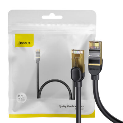 کابل پچ کورد بیسوس مدل BASEUS BLACH CAT6 به طول 0.5 متر