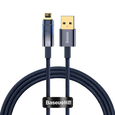 کابل لایتنینگ هوشمند بیسوس مدل BASEUS AUTO POWER OFF FAST CHARGING CABLE به طول 1 متر
