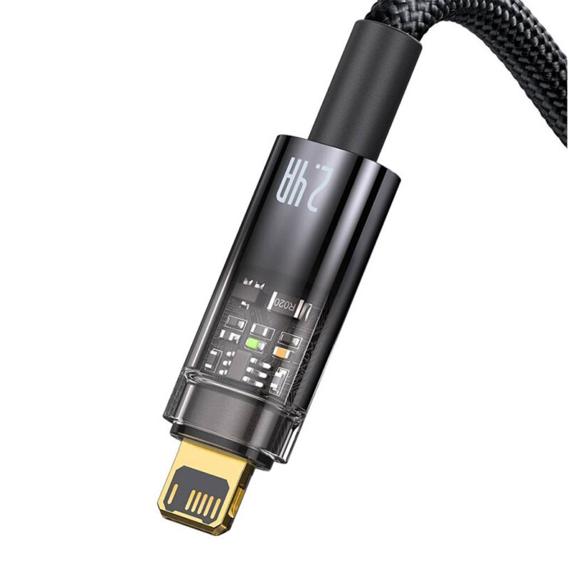 کابل لایتنینگ هوشمند بیسوس مدل BASEUS AUTO POWER OFF FAST CHARGING CABLE به طول 1 متر