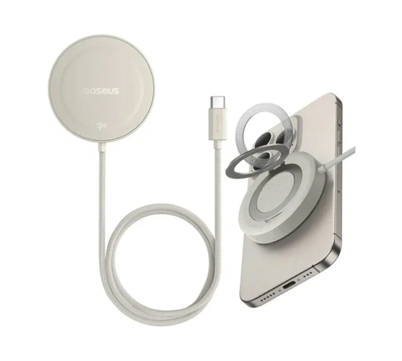شارژر بی سیم 15 وات بیسوس مدل BASEUS MAGNETIC WIRELESS CHARGING STAND QI2 15W