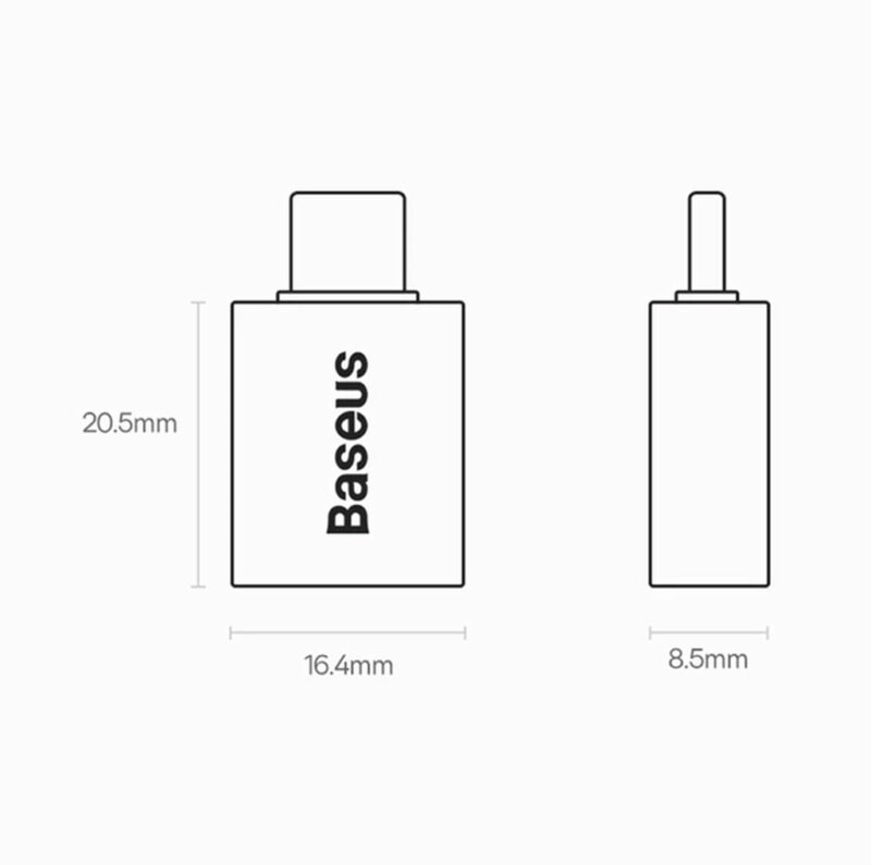 مبدل USB-C به USB3.1 بیسوس مدل BASEUS INGENUITY SERIES MINI OTG ADAPTOR