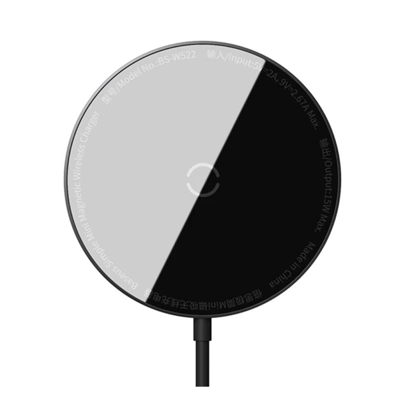 شارژر بی سیم بیسوس مدل BASEUS SIMPLE MINI3 MAGNETIC WIRELESS CHARGER 15W