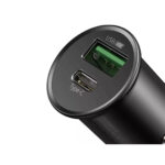 شارژر فندکی 30 وات بیسوس مدل BASEUS CIRCULAR METAL A+C PPS CAR CHARGER 30W