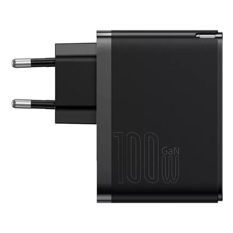 شارژر دیواری 100 وات بیسوس مدل BASEUS GAN5 PRO FAST CHARGER C+U 100W EU