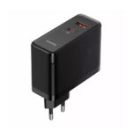 شارژر دیواری 100 وات بیسوس مدل BASEUS GAN5 PRO FAST CHARGER C+U 100W EU