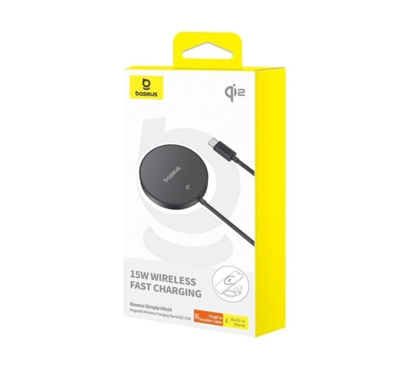 شارژر بی سیم 15 وات بیسوس مدل BASEUS MAGNETIC WIRELESS CHARGING STAND QI2 15W