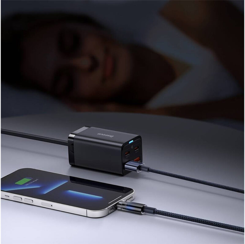 کابل لایتنینگ هوشمند بیسوس مدل BASEUS AUTO POWER OFF FAST CHARGING CABLE به طول 1 متر