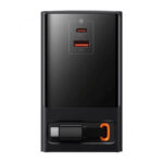 شارژر دیواری و آداپتور برق سوپر فست شارژ 65 وات با کابل تایپ سی جمع شونده بیسوس مدل BASEUS POWERCOMBO DIGITAL POWER STRIP
