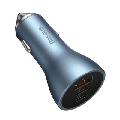 شارژر فندکی 65 وات بیسوس مدل BASEUS GOLDEN CONTACTOR PRO TRIPLE FAST CHARGER U+C+C 65W