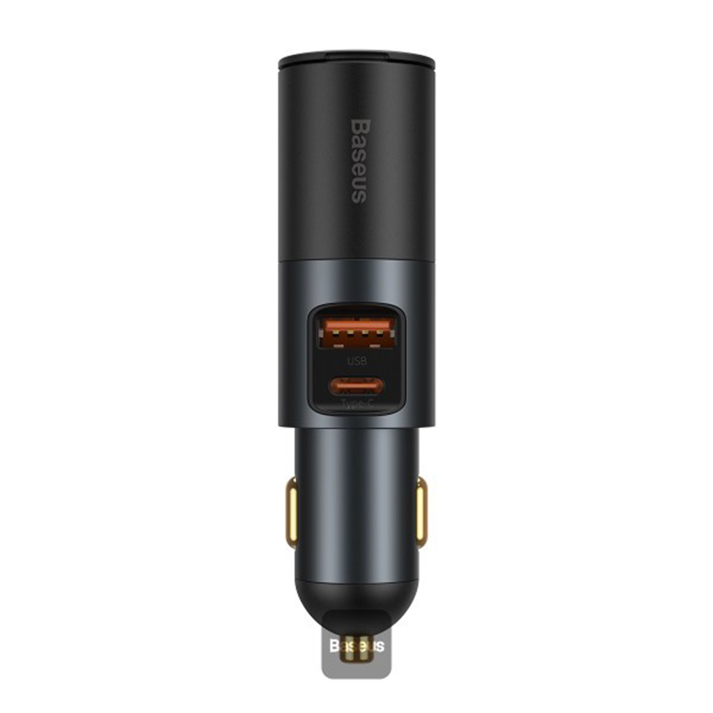 شارژر فندکی 120 وات فست شارژ بیسوس مدل BASEUS SHARE TOGETHER FAST CHARGE WITH CIGARETTE LIGHTER EXPANSION PORT U+C
