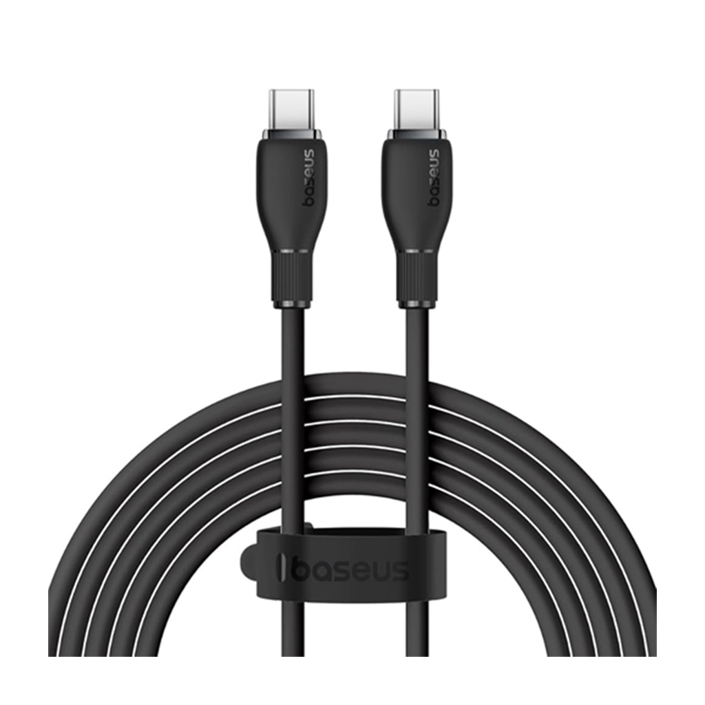 کابل TYPE C to TYPE C بیسوس مدل BASEUS PUDDING SERIES FAST CHARGING TYPE C to TYPE C 100W به طول 2 متر