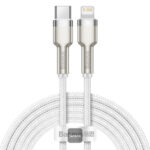 کابل تبدیل TYPE C به LIGHTNING بیسوس مدل BASEUS CAFULE SERIES METAL DATA TYPE-C TO IP PD 20W به طول 2 متر