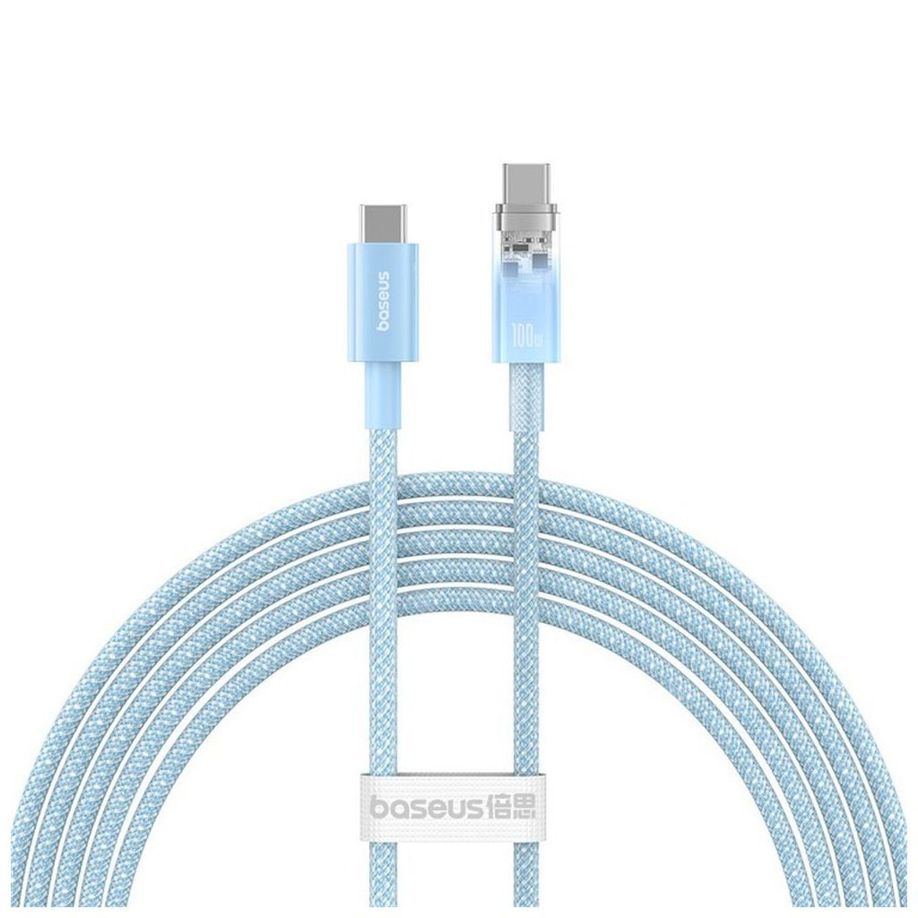 کابل TYPE-C TO TYPE-C بیسوس مدل BASEUS EXPLORER SERIES FAST CHARGING CABLE WITH SMART TEMPERATURE CONTROL 100W