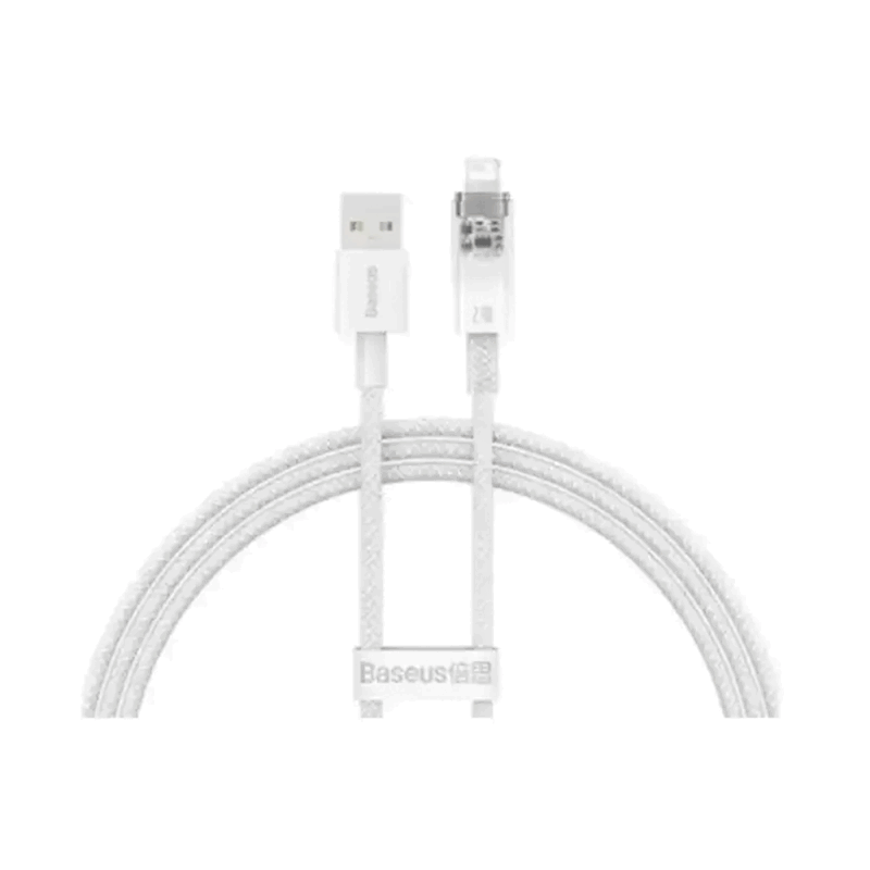 کابل شارژ USB TO IP بیسوس مدل BASEUS EXPLORER SERIES SMART TEMPERATURE CONTROL به طول 2 متر