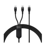 کابل TYPE C TO 2*TYPE C بیسوس مدل BASEUS FLASH SERIES II ONE-FOR TWO FAST CHARGING به طول 1.5 متر