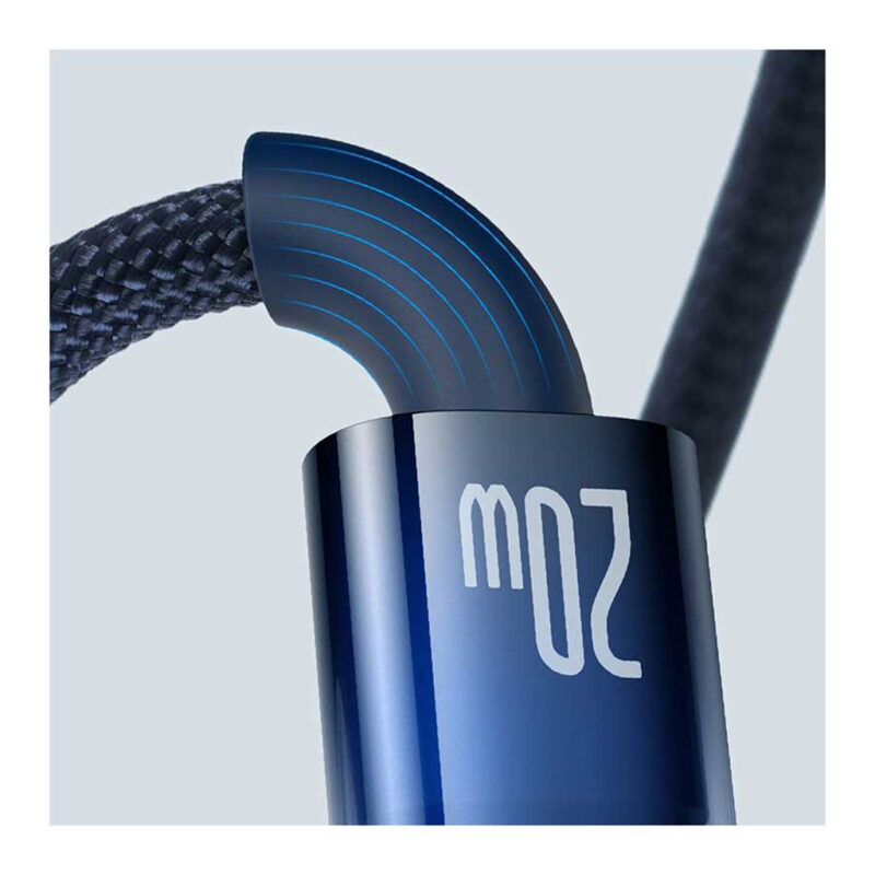 کابل USB-C به LIGHTNING بیسوس مدل BASEUS EXPLORER SERIES AUTO POWER OFF FAST CHARGING DATA CABLE 20W به طول 2 متر
