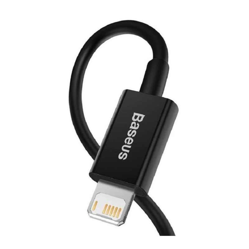 کابل USB A-LIGHTENING بیسوس مدل BASEUS PUDDING SERIES FAST CHARGING CABLE USB to IP 2.4A 20W 1.2M به طول 1.2 متر