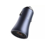 شارژر فندکی 40 وات بیسوس مدل BASEUS GOLDEN CONTACTOR PRO DUAL QUICK CHARGER CAR CHARGER U+C 40W