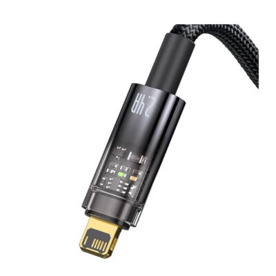 کابل USB به LIGHTNING بیسوس مدل BASEUS EXPLORER SERIES AUTO POWER OFF FAST CHARGING DATA CABLE 20W به طول 2 متر