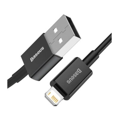 کابل USB A-LIGHTENING بیسوس مدل BASEUS PUDDING SERIES FAST CHARGING CABLE USB to IP 2.4A 20W 2M به طول 2 متر