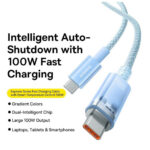 کابل TYPE-C TO TYPE-C بیسوس مدل BASEUS EXPLORER SERIES FAST CHARGING CABLE WITH SMART TEMPERATURE CONTROL 100W