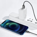 کابل USB A-LIGHTENING بیسوس مدل BASEUS PUDDING SERIES FAST CHARGING CABLE USB to IP 2.4A 1.2M به طول 1.2 متر