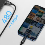 کابل TYPE C به LIGHTNING بیسوس مدل BASEUS EXPLORER SERIES AUTO POWER OFF FAST CHARGING TYPE C TO IP 20W به طول 1 متر