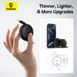 کابل تبدیل TYPE C به TYPE C بیسوس مدل BASEUS FREE2PULL MINI CHARGING 60W به طول 1 متر