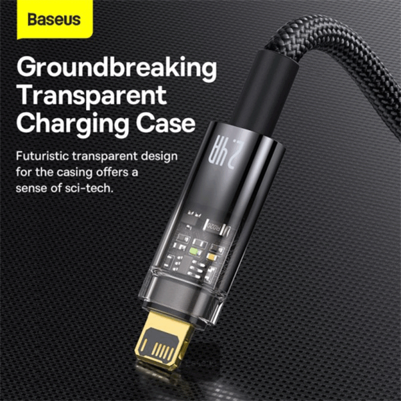 کابل شارژ بیسوس مدل BASEUS EXPLORER SERIES AUTO POWER-OFF FAST CHARGING DATA CABLE به طول 1 متر