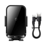 پایه نگهدارنده و شارژر بی سیم بیسوس مدل BASEUS HALO ELECTRIC WIRELESS CHARGING CAR MOUNT 15W