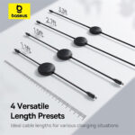 کابل تبدیل TYPE C به TYPE C بیسوس مدل BASEUS FREE2PULL MINI CHARGING 60W به طول 1 متر