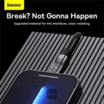 کابل شارژ USB TO IP بیسوس مدل BASEUS EXPLORER SERIES AUTO POWER-OFF FAST CHARGING DATA CABLE به طول 1 متر