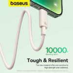 کابل تبدیل USB-C به LIGHTNING بیسوس مدل BASEUS HABITAT SERIES FAST CHARGING CABLE TYPE-C TO IP 20W به طول 2 متر