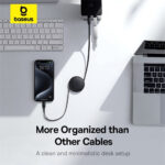 کابل تبدیل TYPE C به TYPE C بیسوس مدل BASEUS FREE2PULL MINI CHARGING 60W به طول 1 متر