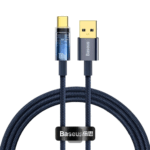 کابل شارژ USB TO IP بیسوس مدل BASEUS EXPLORER SERIES AUTO POWER-OFF FAST CHARGING DATA CABLE به طول 1 متر