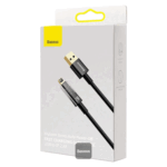 کابل شارژ USB TO IP بیسوس مدل BASEUS EXPLORER SERIES AUTO POWER-OFF FAST CHARGING DATA CABLE به طول 1 متر